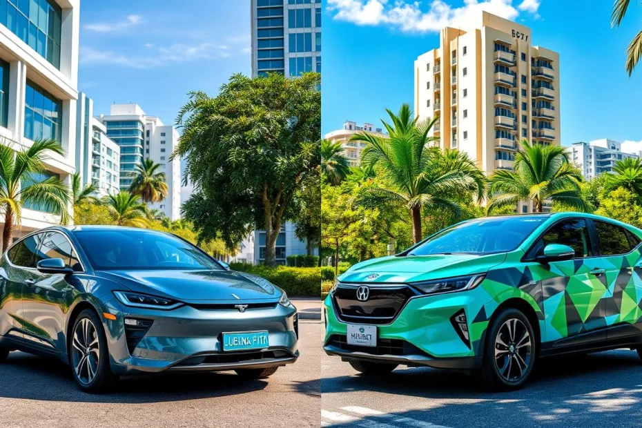 Comparativo entre carros elétricos e híbridos